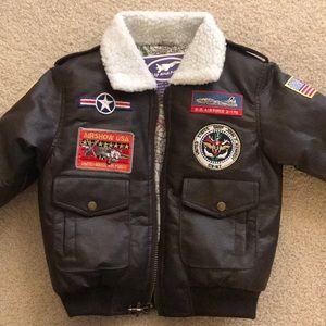 Up and Away Junior Bomber Jacket- Dark Brown sz 6